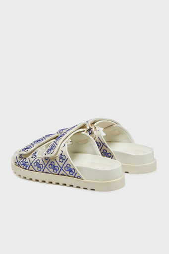 Guess Fadeliza 4G Taş Logolu Cırt Cırtlı FLJFDZFAB19 Bayan Terlik FLJFDZ FAB19 CREAM KREM-LACIVERT - 4