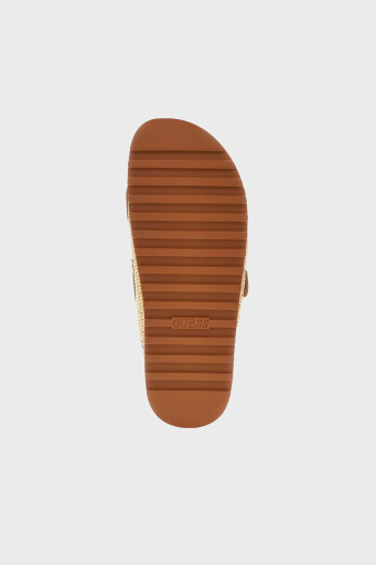 Guess Fadelize Çift Bantlı Logolu FLJFDEFAP19 Bayan Terlik FLJFDE FAP19 TAN TABA - 5