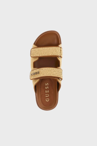 Guess Fadelize Çift Bantlı Logolu FLJFDEFAP19 Bayan Terlik FLJFDE FAP19 TAN TABA - 7