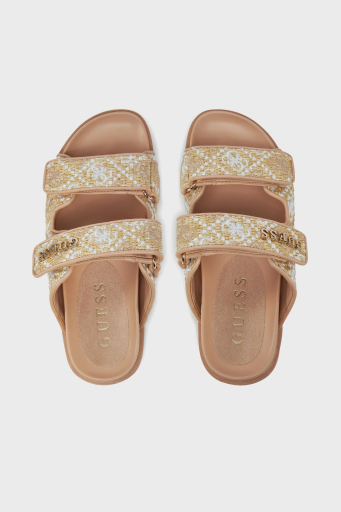 Guess Fadelizz Logolu Cırtlı Terklik FLJFZZFAB19 Bayan Terlik FLJFZZ FAB19 CREAM KREM - 4