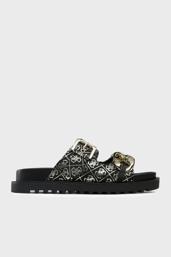 Guess Fatema Logolu FL6FATFAL03 Bayan Terlik FL6FAT FAL03 BLKPL SİYAH-GOLD - 1