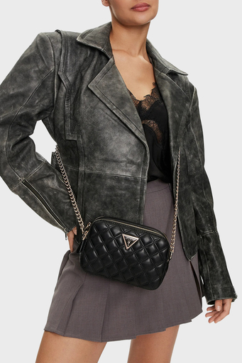 Guess Giully Logolu Kapitoneli Zincir Askılı HWQG8748140 Bayan Çanta HWQG87 48140 BLA SİYAH - 8