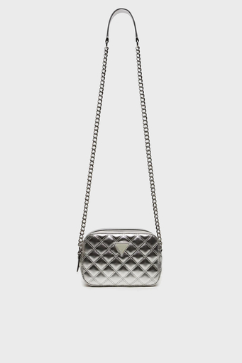 Guess Giully Logolu Omuz Askılı HWQV874814 Bayan Çanta HWQV87 48140 SIL GÜMÜŞ - 1