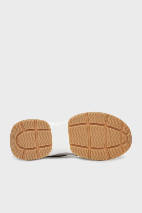 Guess Happy4 4G Logolu Kalın Tabanlı Sneaker FLTHP4FAL12 Bayan Ayakkabı FLTHP4 FAL12 BEIBR BEYAZ-BEJ - 6
