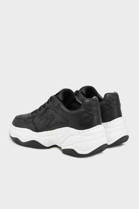 Guess Hapyy 4G Logolu Kalın Tabanlı Sneaker FLPHAPFAL12 Bayan Ayakkabı FLPHAP FAL12 BLACK SİYAH - 9