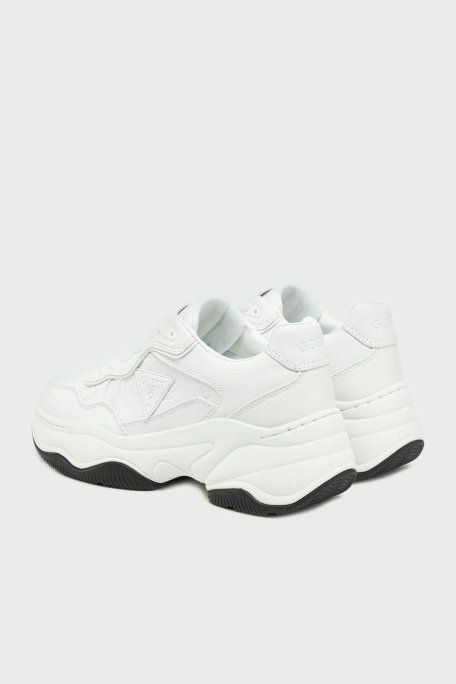 Guess Hapyy 4G Logolu Kalın Tabanlı Sneaker FLPHAPFAL12 Bayan Ayakkabı FLPHAP FAL12 WHITE BEYAZ - 11