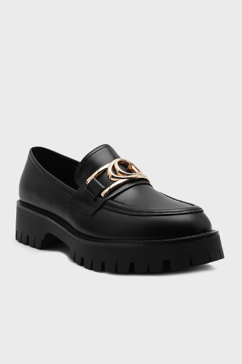 Guess Ilary Hakiki Deri Kalın Taban Loafer FL7ILRLEA14 Bayan Ayakkabı FL7ILR LEA14 BLACK SİYAH - 6