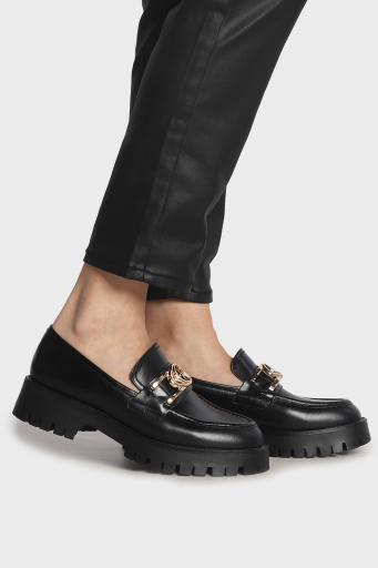 Guess Ilary Hakiki Deri Kalın Taban Loafer FL7ILRLEA14 Bayan Ayakkabı FL7ILR LEA14 BLACK SİYAH - 7