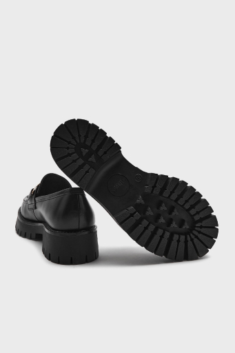 Guess Ilary Hakiki Deri Kalın Taban Loafer FL7ILRLEA14 Bayan Ayakkabı FL7ILR LEA14 BLACK SİYAH - 10