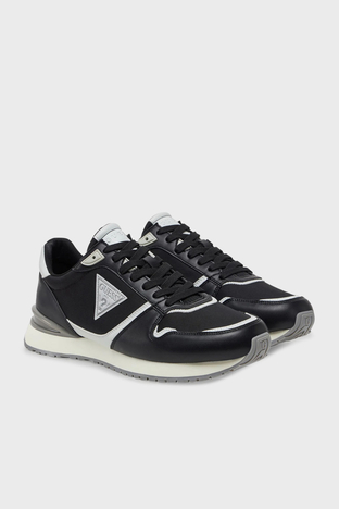 Guess - Guess Island Logolu Sneaker FMJISLFAL12 Erkek Ayakkabı FMJISL FAL12 BKGRY SİYAH (1)