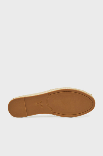 Guess Jolandy Logolu Hasır Tabanlı FLJLNDLEA14 Bayan Espadril FLJLND LEA14 WHITE BEYAZ - 5