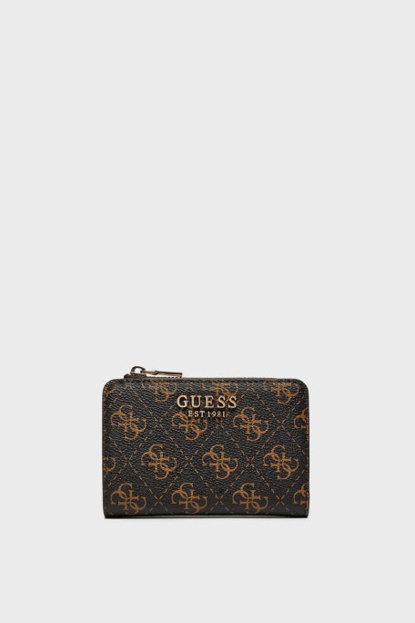 Guess Laruel Tamamı 4G Logolu SWQE8500156 Bayan Cüzdan SWQE85 00156 BNL SİYAH-KAHVE - 1