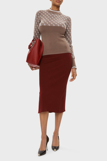 Guess Lise 4G Slim Fit Yarım Balıkçı Yaka Bayan Kazak W3BR81Z37K0 F1MY BEJ - 3