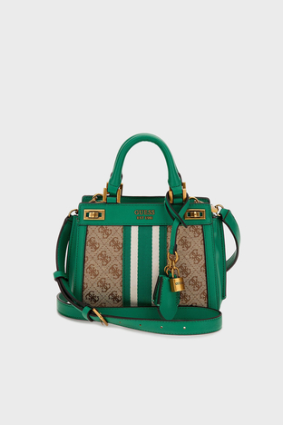 Guess - Guess Logolu Ayarlanabilir ve Çıkartılabilir Omuz Askılı Katey Bayan Çanta HWJB7870730 LLF YEŞİL-KAHVE