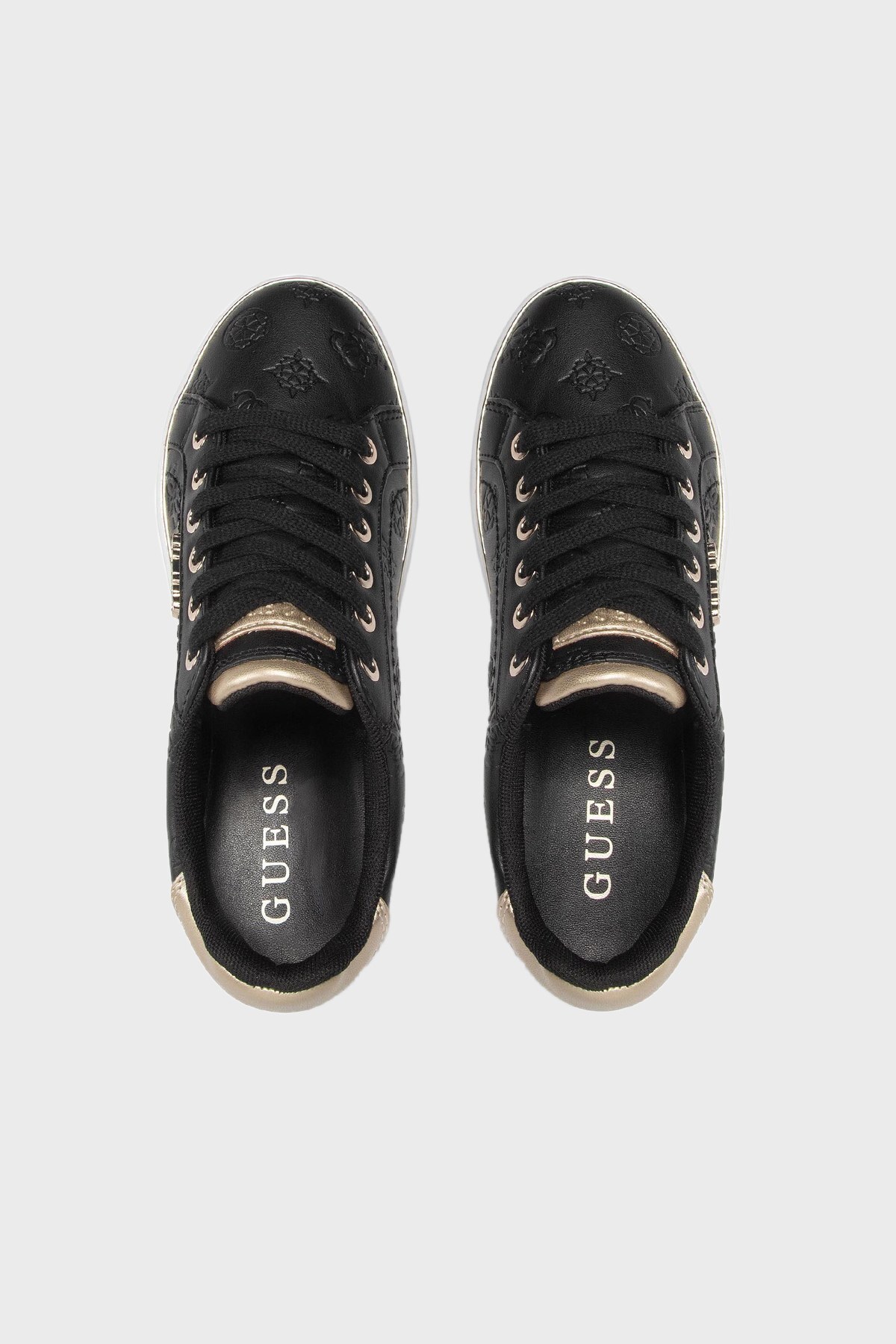 Guess Logolu Beckie Sneaker Bayan Ayakkabı FL5BEKFAL12 BLKBL SİYAH