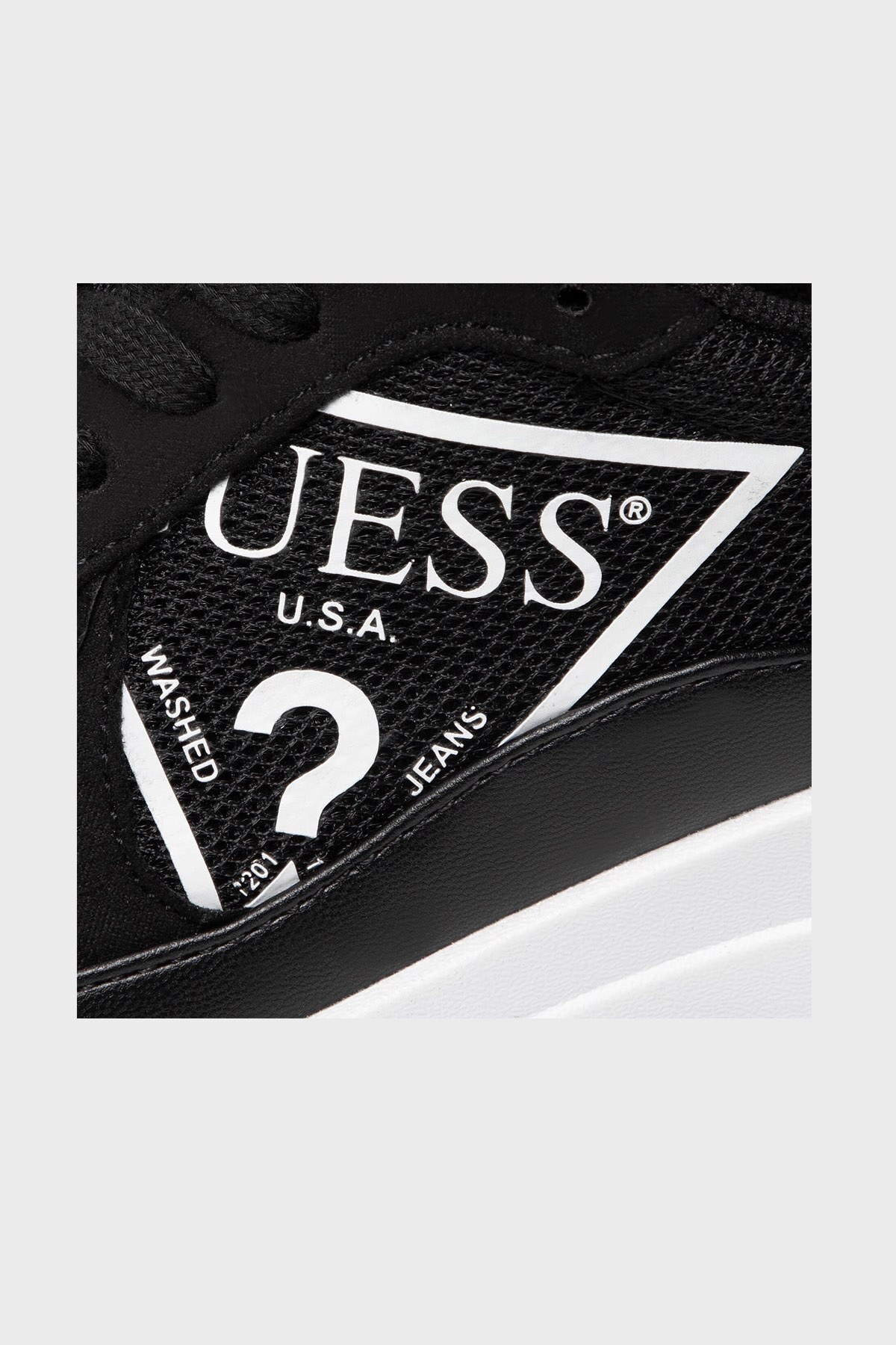 Guess Logolu Kalın Tabanlı Calebb Bayan Ayakkabı FL7CBBFAB12 BLACK SİYAH