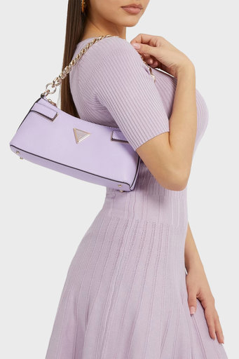 Guess Logolu Zincir Detaylı Çıkarılabilir Askılı Matilde Bayan Çanta HWVG8755120 LAV LİLA - 2