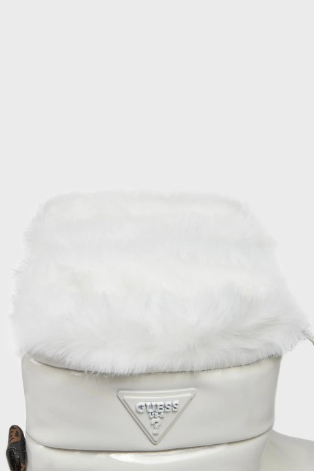Guess Lolita2 Logolu Parlak Bayan Bot FL8LO2 PAT10 WHITE BEYAZ - 6