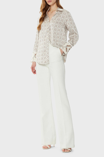 Guess Ls Alexandra 4G Logolu Regular Fit W4YH47WF1T2 Bayan Gömlek W4YH47 WF1T2 P1KZ BEJ - 3
