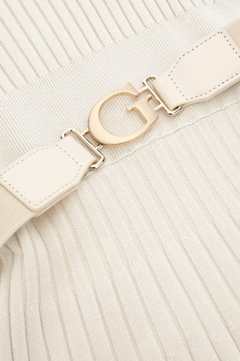 Guess Ls Rib Regular Fit Bisiklet Yaka Triko Mini W2BK29Z2YJ2 Bayan Elbise W2BK29 Z2YJ2 G1M5 EKRU - 10