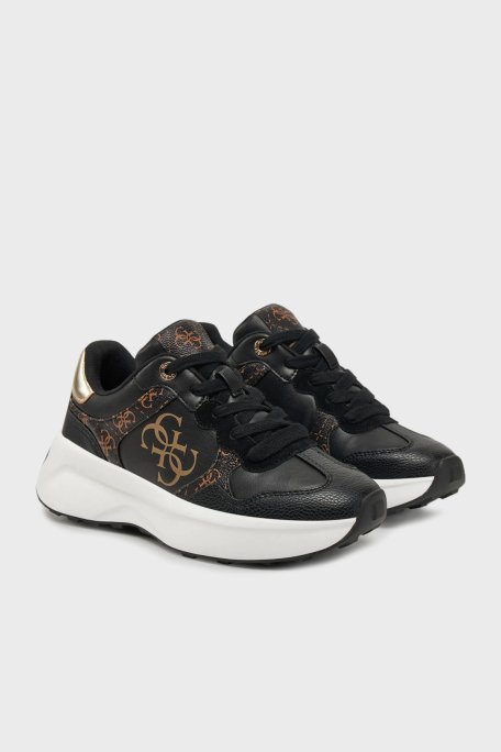 Guess Luckei 4G Logolu Sneaker FLPLUCFAL12 Bayan Ayakkabı FLPLUC FAL12 BLKBR SİYAH - 8