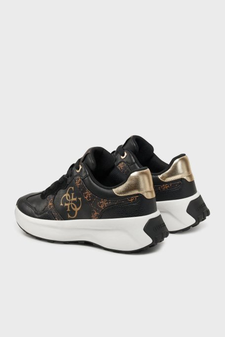 Guess Luckei 4G Logolu Sneaker FLPLUCFAL12 Bayan Ayakkabı FLPLUC FAL12 BLKBR SİYAH - 9