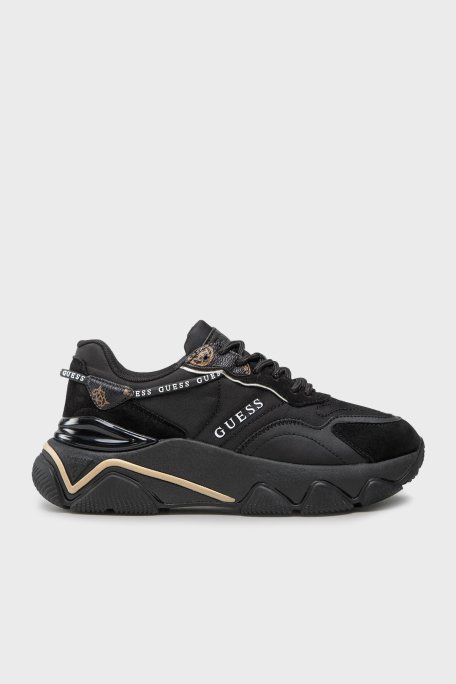 Guess Micola Kalın Tabanlı Sneaker FL7MICFAL12 Bayan Ayakkabı FL7MIC FAL12 BLACK SİYAH - 1