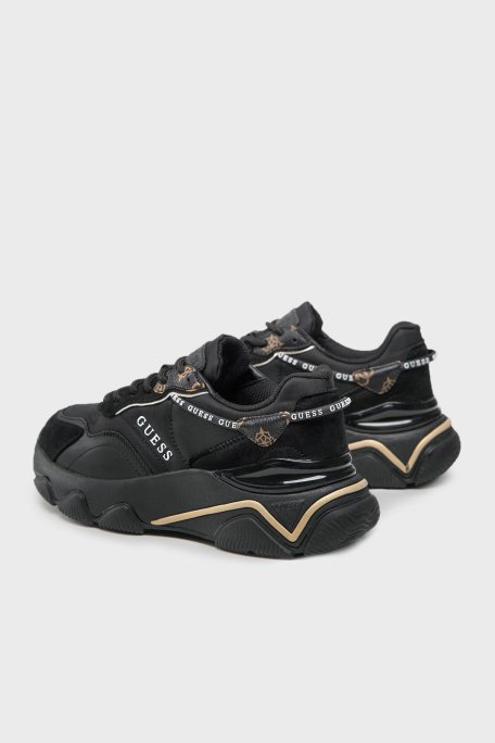 Guess Micola Kalın Tabanlı Sneaker FL7MICFAL12 Bayan Ayakkabı FL7MIC FAL12 BLACK SİYAH - 4