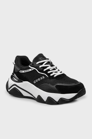 Guess - Guess Micola Logolu Kalın Tabanlı Sneaker Bayan Ayakkabı FL7MIC LEA12 BLACK SİYAH (1)