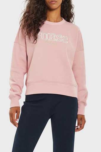Guess Midge Pamuklu Bisiklet Yaka Regular Fit V4BQ03KCHX0 Bayan Sweat V4BQ03 KCHX0 G4L7 PUDRA - 1