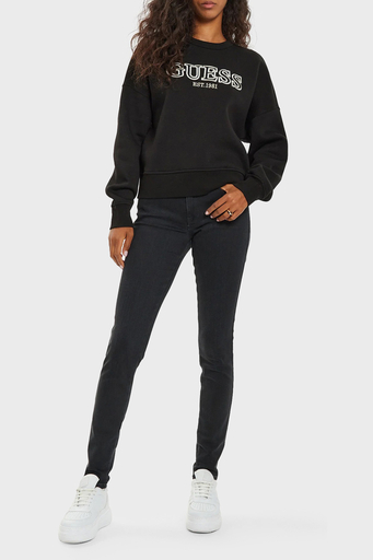 Guess Midge Pamuklu Bisiklet Yaka Regular Fit V4BQ03KCHX0 Bayan Sweat V4BQ03 KCHX0 JBLK SİYAH - 3