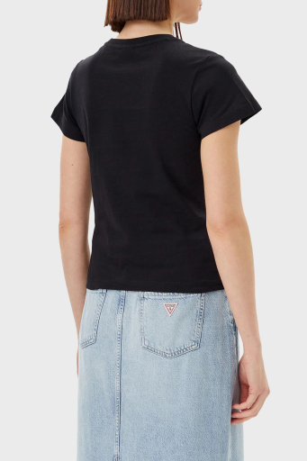 Guess Narciso Taşlı Logo Pamuklu Regular Fit V5GI10K9RM1 Bayan T Shirt V5GI10 K9RM1 JBLK SİYAH - 2