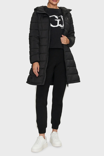 Guess New Aleta Kapitoneli Regular Fit Kapüşonlu Uzun Şişme V4YL05WF3X0 Bayan Mont V4YL05 WF3X0 JBLK SİYAH - 3