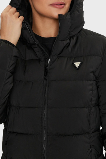 Guess New Aleta Kapitoneli Regular Fit Kapüşonlu Uzun Şişme V4YL05WF3X0 Bayan Mont V4YL05 WF3X0 JBLK SİYAH - 4
