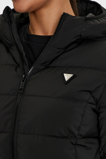Guess New Aleta Kapitoneli Regular Fit Kapüşonlu Uzun Şişme V4YL05WF3X0 Bayan Mont V4YL05 WF3X0 JBLK SİYAH - 6