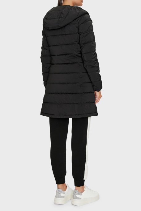 Guess New Aleta Kapitoneli Regular Fit Kapüşonlu Uzun Şişme V4YL05WF3X0 Bayan Mont V4YL05 WF3X0 JBLK SİYAH - 3