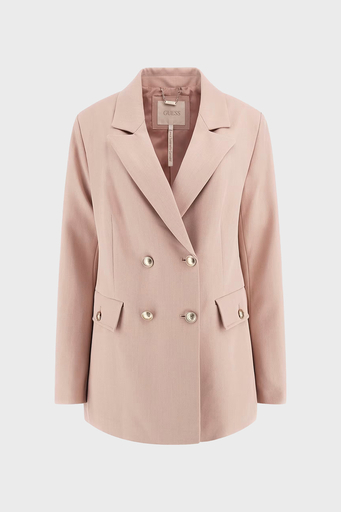 Guess New Fiona Regular Fit Mono Yaka Kruvaze Blazer W5RN49WGX02 Bayan Ceket W5RN49 WGX02 F6K9 PUDRA - 5