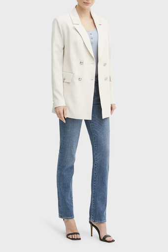 Guess New Fiona Regular Fit Mono Yaka Kruvaze Blazer W5RN49WGX02 Bayan Ceket W5RN49 WGX02 F9AW BEJ - 3