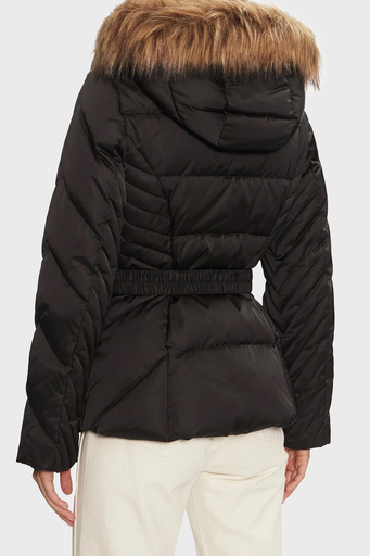 Guess New Olga Regular Fit Çıkarılabilir Kapüşonlu Şişme W4BL53WEX52 Bayan Mont W4BL53 WEX52 JBLK SİYAH - 8
