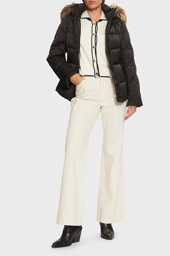 Guess New Olga Regular Fit Çıkarılabilir Kapüşonlu Şişme W4BL53WEX52 Bayan Mont W4BL53 WEX52 JBLK SİYAH - 9