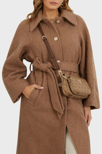 Guess Noelle Fermuarlı Çıkarılabilir Ön Bölmeli ve Askılı HWBG7879710LGW Bayan Çanta HWBG7879710 LGW KAHVE - 1