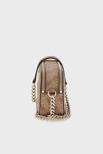 Guess Noelle Logolu Çapraz Zincirli Omuz Askılı Mini HWBG7879140LGW Bayan Çanta HWBG7879140 LGW KAHVE - 3
