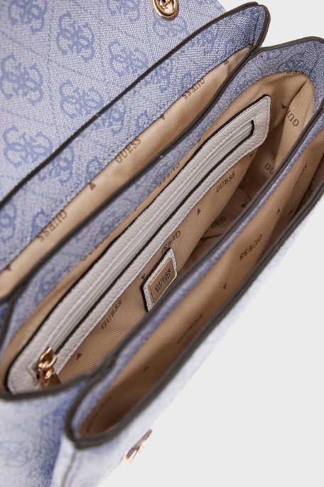 Guess Noelle Logolu Omuz HWBG7879210 Bayan Çanta HWBG78 79210 LUL AÇIK MAVİ - 3