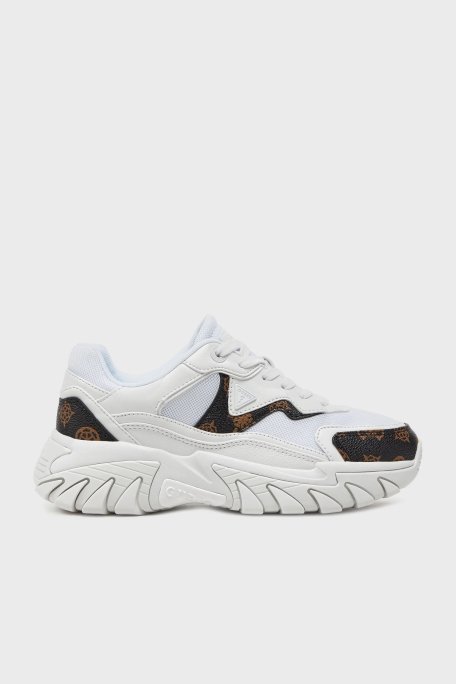 Guess Nowah Logolu Sneaker FLTNOWFAL12 Bayan Ayakkabı FLTNOW FAL12 WHIBR BEYAZ-KAHVE - 1
