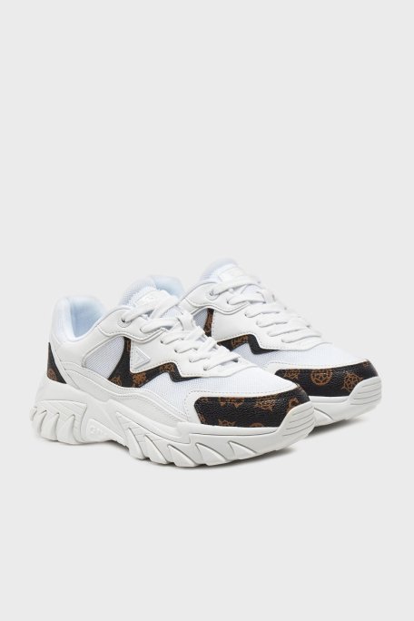 Guess Nowah Logolu Sneaker FLTNOWFAL12 Bayan Ayakkabı FLTNOW FAL12 WHIBR BEYAZ-KAHVE - 2