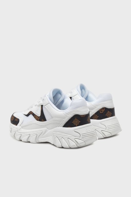 Guess Nowah Logolu Sneaker FLTNOWFAL12 Bayan Ayakkabı FLTNOW FAL12 WHIBR BEYAZ-KAHVE - 3