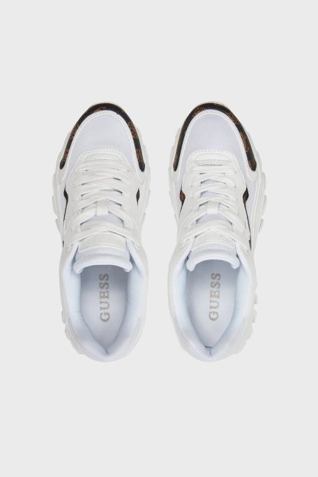 Guess Nowah Logolu Sneaker FLTNOWFAL12 Bayan Ayakkabı FLTNOW FAL12 WHIBR BEYAZ-KAHVE - 4