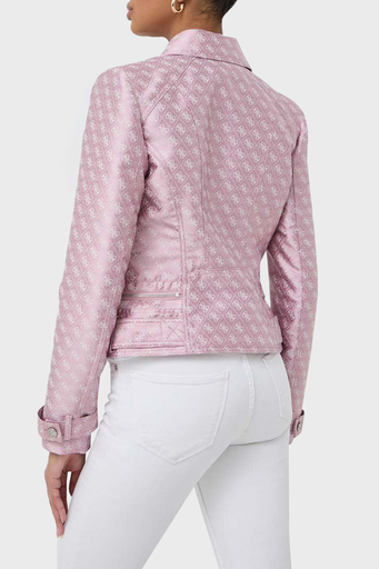 Guess Olivia Regular Fit Biker W3YL25 WFIR2 Bayan Ceket W3YL25WFIR2 F448 PEMBE