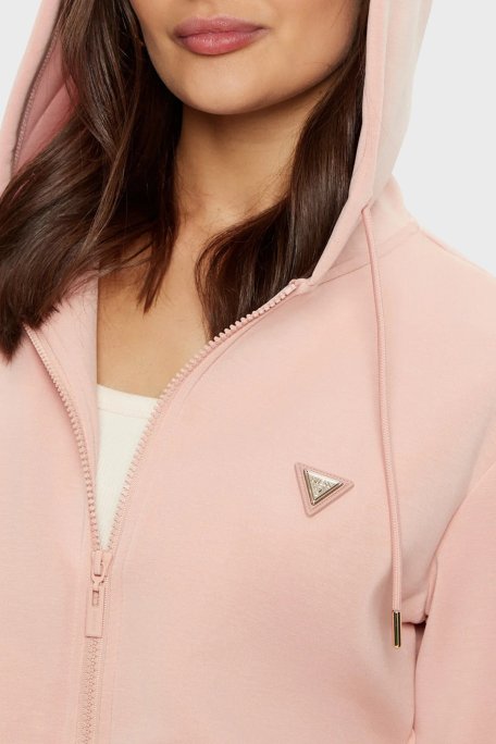 Guess Olympe Regular Fit Kapüşonlu Fermuarlı V4YQ06KCAY2 Bayan Sweat V4YQ06 KCAY2 G6M1 PEMBE - 4