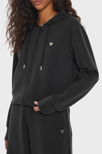 Guess Olympe Scuba Regular Fit Kapüşonlu V4YQ06KCAY2 Bayan Sweat V4YQ06 KCAY2 JBLK SİYAH - 11